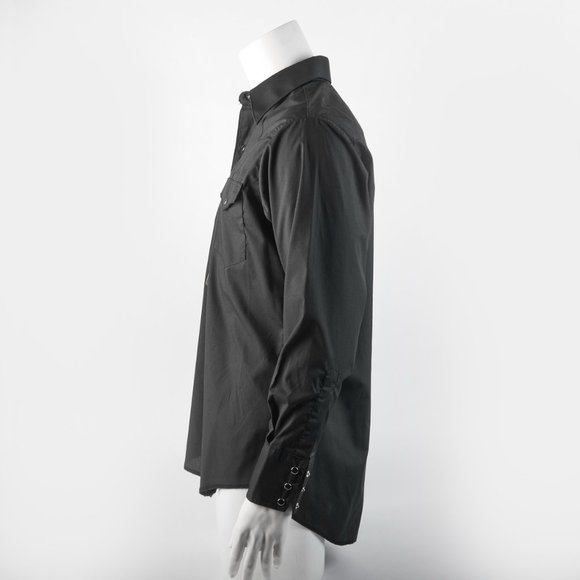 Wrangler Men's 16 x 33 Men's fitted Black Snap Western Cowboy Shirt NWT NEW!!! - Picture 7 of 15